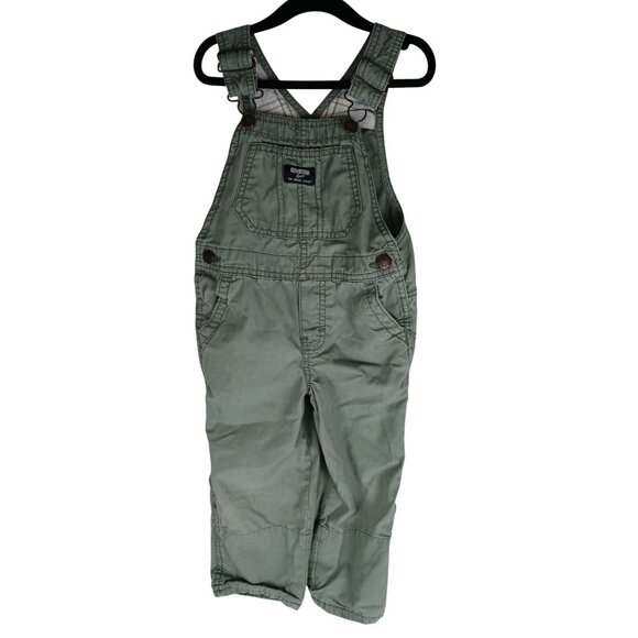 OshKosh Bgosh Toddler Kids Green Overalls 3T Comfortable & Durable - Picture 2 of 7